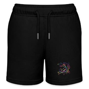 Snowboarder Snowboarding Snowboard - Short de jogging enfant bio Stanley/Stella - noir - Devant