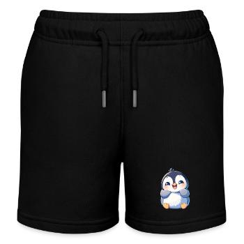 Pingouins Pingouin - Short de jogging enfant bio Stanley/Stella - noir - Devant