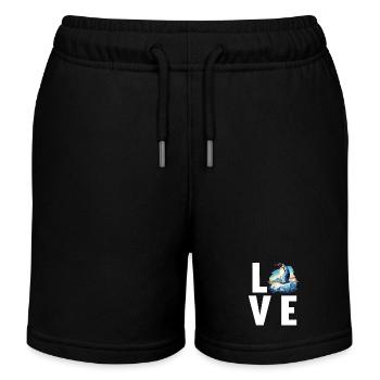 Pinguine Pinguin - Kinder Organic Joggingshorts Mini Bolter von Stanley/Stella - Schwarz - Vorne