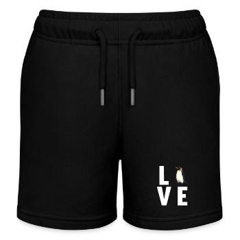 Pinguine Pinguin - Kinder Organic Joggingshorts Mini Bolter von Stanley/Stella - Schwarz - Vorne