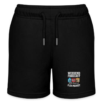 Flea market flea market - Kids Organic Sweat Shorts by Stanley/Stella - black - Front