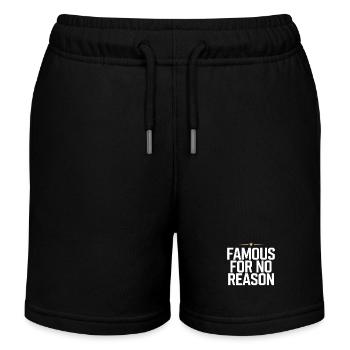 Famous For No Reason Social Media Influencer Viral - Kids Organic Sweat Shorts by Stanley/Stella - black - Front