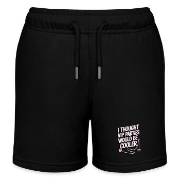 Je pensais que les soirées VIP seraient plus cool Ironie VIP - Short de jogging enfant bio Stanley/Stella - noir - Devant