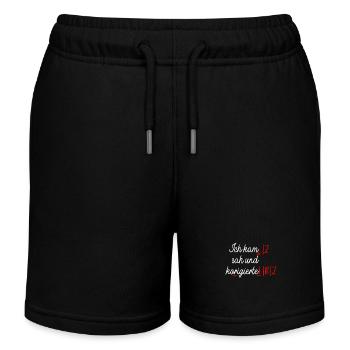Deutschlehrer Ich Kam Sah Und Korrigierte Lehrer - Kinder Organic Joggingshorts Mini Bolter von Stanley/Stella - Schwarz - Vorne