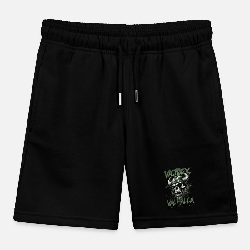 Motorrad Nordische Wikinger Sieg Oder Walhalla Kinder Organic Joggingshorts Mini Bolter von Stanley/Stella