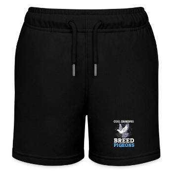 Tauben Taube - Kinder Organic Joggingshorts Mini Bolter von Stanley/Stella - Schwarz - Vorne