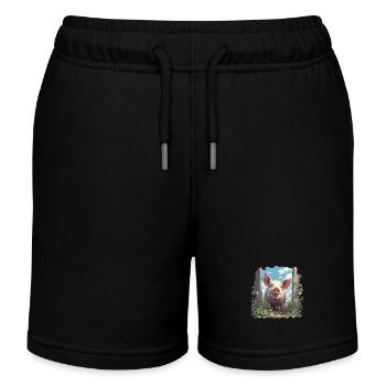 Cochon Cochon - Short de jogging enfant bio Stanley/Stella - noir - Devant