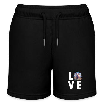 Schweine Schwein - Kinder Organic Joggingshorts Mini Bolter von Stanley/Stella - Schwarz - Vorne