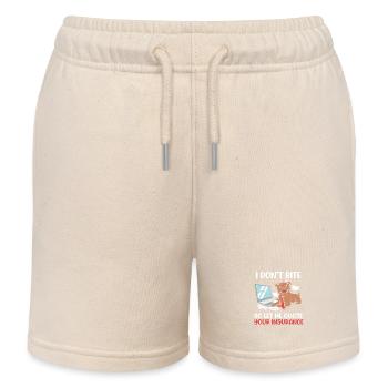 Insurance Insurance Agent Assets - Kids Organic Sweat Shorts by Stanley/Stella - soft Ecru - Front