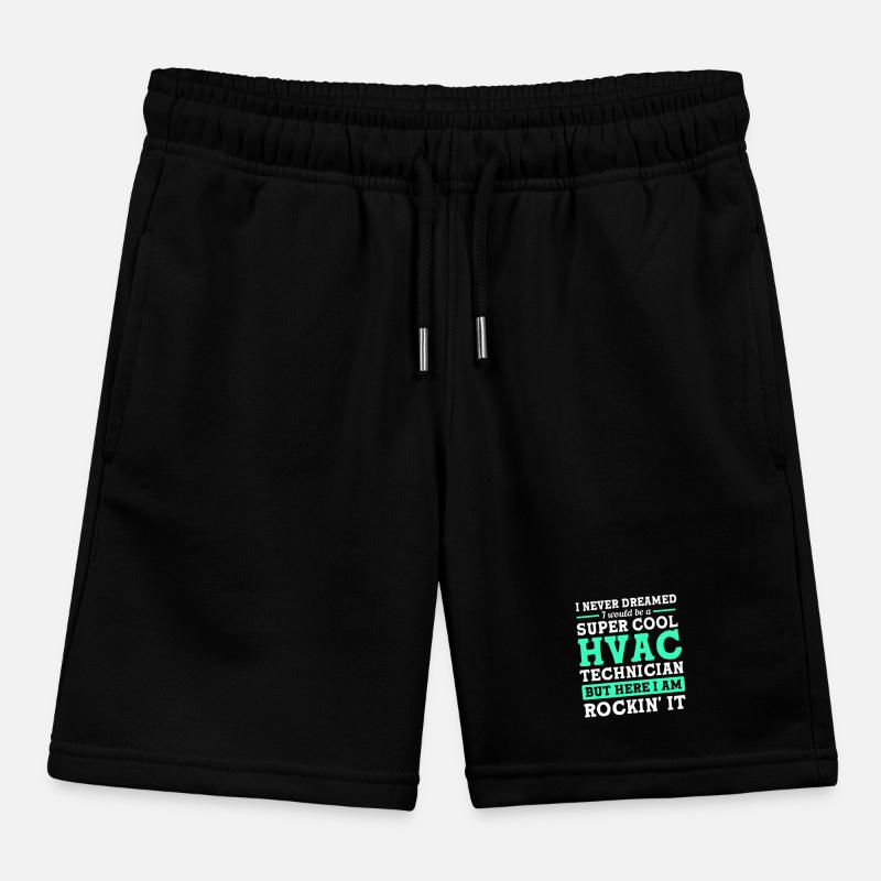 Technician Air Conditioning Technician Refrigeration Technician Heating Kids Organic Sweat Shorts by Stanley/Stella