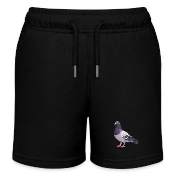 Tauben Taube - Kinder Organic Joggingshorts Mini Bolter von Stanley/Stella - Schwarz - Vorne
