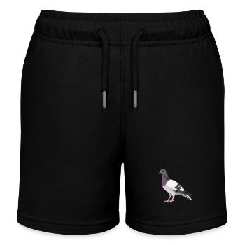 Tauben Taube - Kinder Organic Joggingshorts Mini Bolter von Stanley/Stella - Schwarz - Vorne