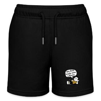Pas de stress besoin de mes 5 minutes - Short de jogging enfant bio Stanley/Stella - noir - Devant