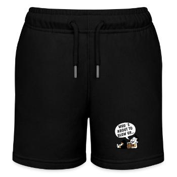 WHO`S ABOUT TO BLOW UP - Kinder Organic Joggingshorts Mini Bolter von Stanley/Stella - Schwarz - Vorne