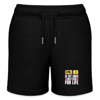 Coder Ctrl + Z Is My Undo Button Web Developer - Kinder Organic Joggingshorts Mini Bolter von Stanley/Stella - Schwarz - Vorne