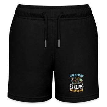 Chemie: Teste die Bande der Freundschaft - STEM - Kinder Organic Joggingshorts Mini Bolter von Stanley/Stella - Schwarz - Vorne
