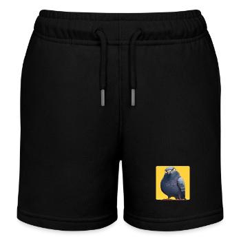 Tauben Taube - Kinder Organic Joggingshorts Mini Bolter von Stanley/Stella - Schwarz - Vorne