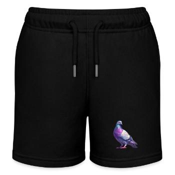 Tauben Taube - Kinder Organic Joggingshorts Mini Bolter von Stanley/Stella - Schwarz - Vorne