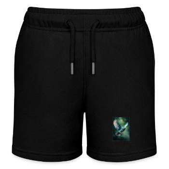 Tauben Taube - Kinder Organic Joggingshorts Mini Bolter von Stanley/Stella - Schwarz - Vorne
