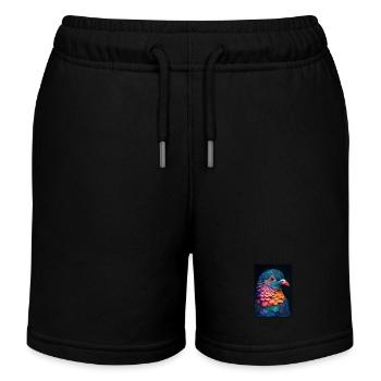 Tauben Taube - Kinder Organic Joggingshorts Mini Bolter von Stanley/Stella - Schwarz - Vorne