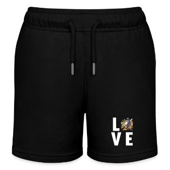 Tauben Taube - Kinder Organic Joggingshorts Mini Bolter von Stanley/Stella - Schwarz - Vorne
