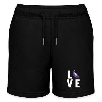Tauben Taube - Kinder Organic Joggingshorts Mini Bolter von Stanley/Stella - Schwarz - Vorne