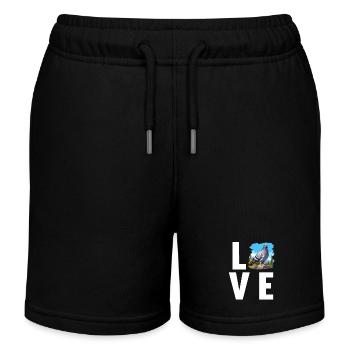Tauben Taube - Kinder Organic Joggingshorts Mini Bolter von Stanley/Stella - Schwarz - Vorne