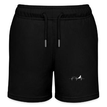 Tauben Taube - Kinder Organic Joggingshorts Mini Bolter von Stanley/Stella - Schwarz - Vorne