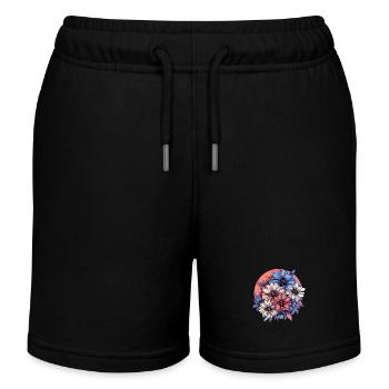Farbenfroher Blumenstrauß - Kinder Organic Joggingshorts Mini Bolter von Stanley/Stella - Schwarz - Vorne
