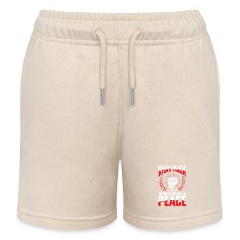 Krav Maga: So That One May Walk In Peace - Kids Organic Sweat Shorts by Stanley/Stella - soft Ecru - Front