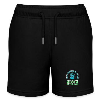 Labor Bio Chemie Mikroskop Laboratory - Kinder Organic Joggingshorts Mini Bolter von Stanley/Stella - Schwarz - Vorne