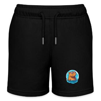 Capybara avec lunettes de soleil - Short de jogging enfant bio Stanley/Stella - noir - Devant