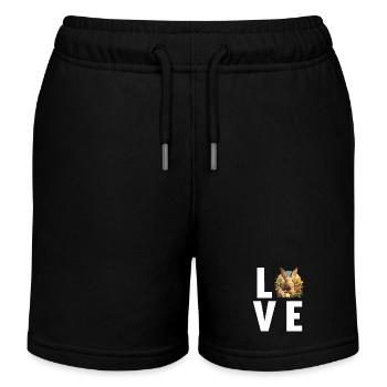 Hasen Hase - Kinder Organic Joggingshorts Mini Bolter von Stanley/Stella - Schwarz - Vorne