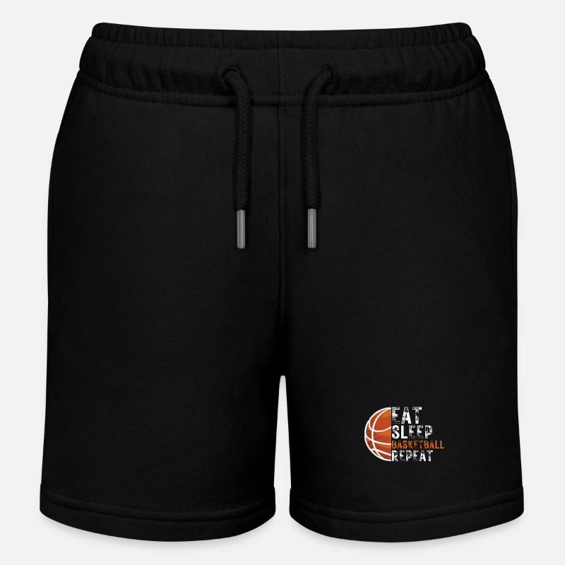 Manger dormir Basketball Répéter - Short de jogging enfant bio Stanley/Stella - noir