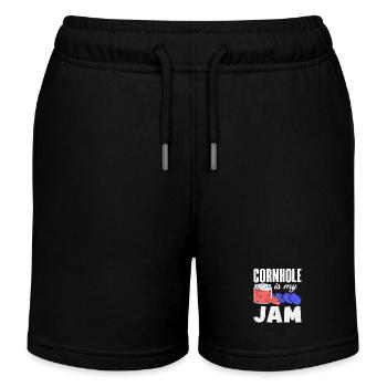 Cornhole Liebhaber Jam Leidenschaft - Kinder Organic Joggingshorts Mini Bolter von Stanley/Stella - Schwarz - Vorne