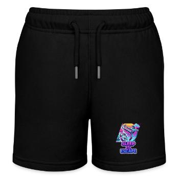 Sleep Is Escape – Sleep is the only escape route - Kids Organic Sweat Shorts by Stanley/Stella - black - Front