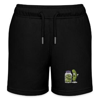 Gurke - Kinder Organic Joggingshorts Mini Bolter von Stanley/Stella - Schwarz - Vorne