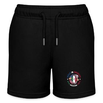 Made In America With Mexican Parts - Kids Organic Sweat Shorts by Stanley/Stella - black - Front