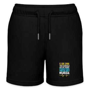 Kinderkrebs Krebs-Überlebender Krebs stinkt - Kinder Organic Joggingshorts Mini Bolter von Stanley/Stella - Schwarz - Vorne