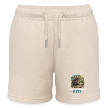 Rat Rat - Kids Organic Sweat Shorts by Stanley/Stella - soft Ecru - Front