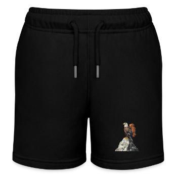 Adler - Kinder Organic Joggingshorts Mini Bolter von Stanley/Stella - Schwarz - Vorne