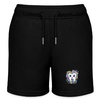 Dent avec sourire fleuri - Short de jogging enfant bio Stanley/Stella - noir - Devant