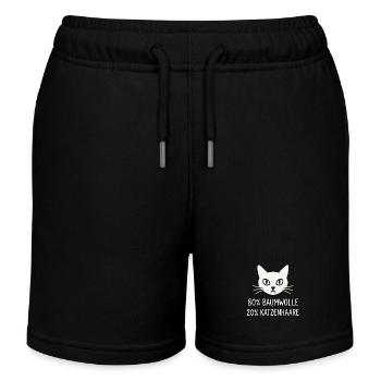 80% Baumwolle – 20% Katzenhaare - Kinder Organic Joggingshorts Mini Bolter von Stanley/Stella - Schwarz - Vorne