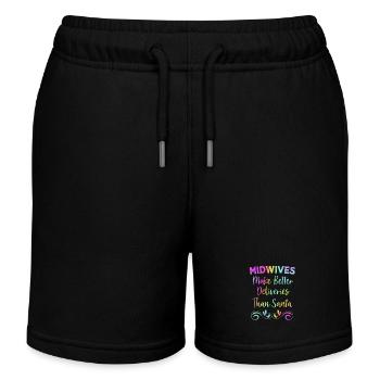 Sage-femme - Short de jogging enfant bio Stanley/Stella - noir - Devant