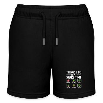 Things I Do In My Spare Time - Kinder Organic Joggingshorts Mini Bolter von Stanley/Stella - Schwarz - Vorne
