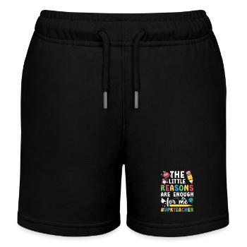 Les petites raisons me suffisent - Short de jogging enfant bio Stanley/Stella - noir - Devant