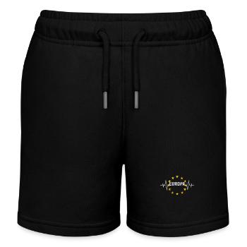 Battement de cœur en Europe - Short de jogging enfant bio Stanley/Stella - noir - Devant