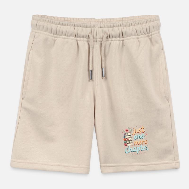 Just One More Chapter Book Reading - Book Lover Kids Organic Sweat Shorts by Stanley/Stella