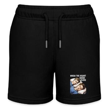 WHEN THE HEART SEEKS CLOSE - Kids Organic Sweat Shorts by Stanley/Stella - black - Front