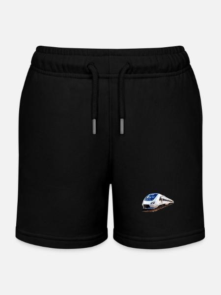 ZUG TREIN - Kinder sweatshort biologisch Stanley/Stella - zwart